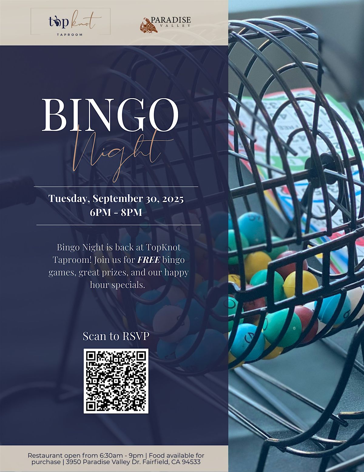 Bingo Night at Paradise Valley Golf Course