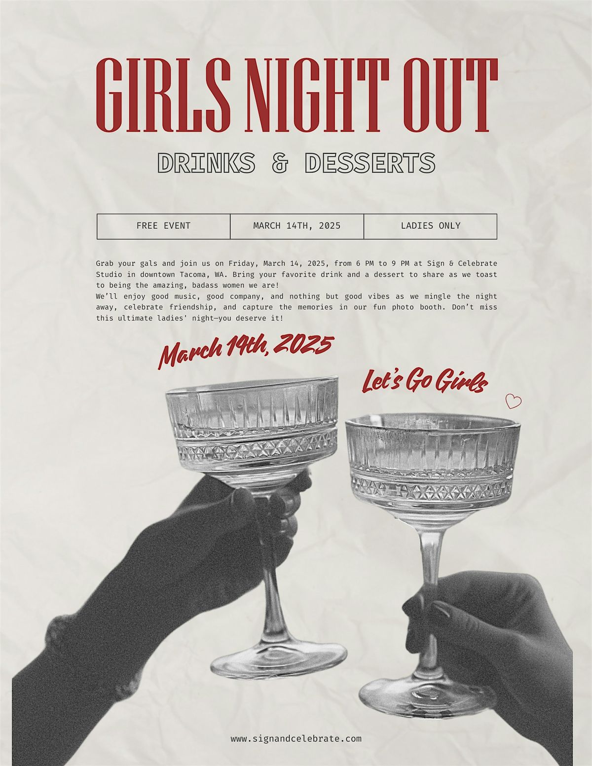 Girls Night Out - Drinks & Desserts