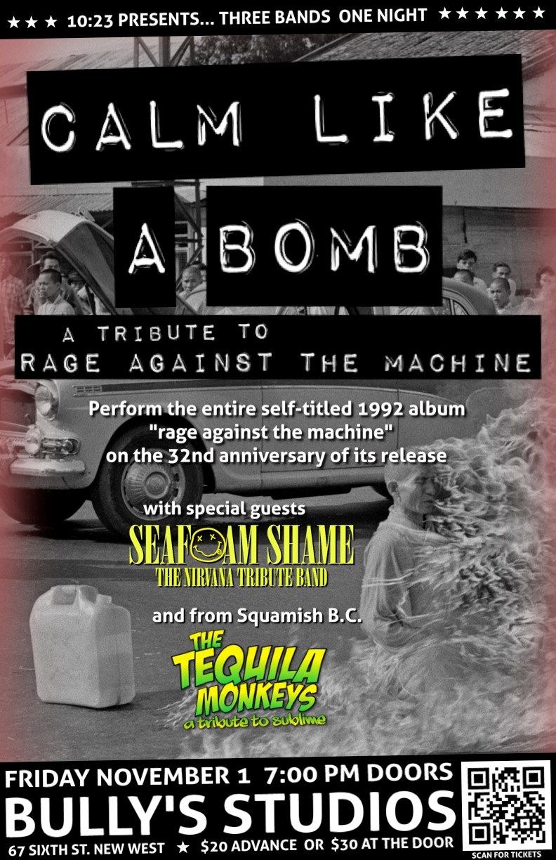 Calm Like A Bomb, Seafoam Shame, Tequila Monkeys at Bully's Studios!