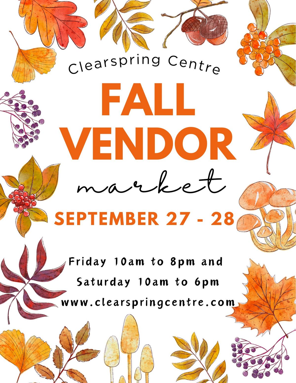 Clearspring Centre - Fall Vendor Market