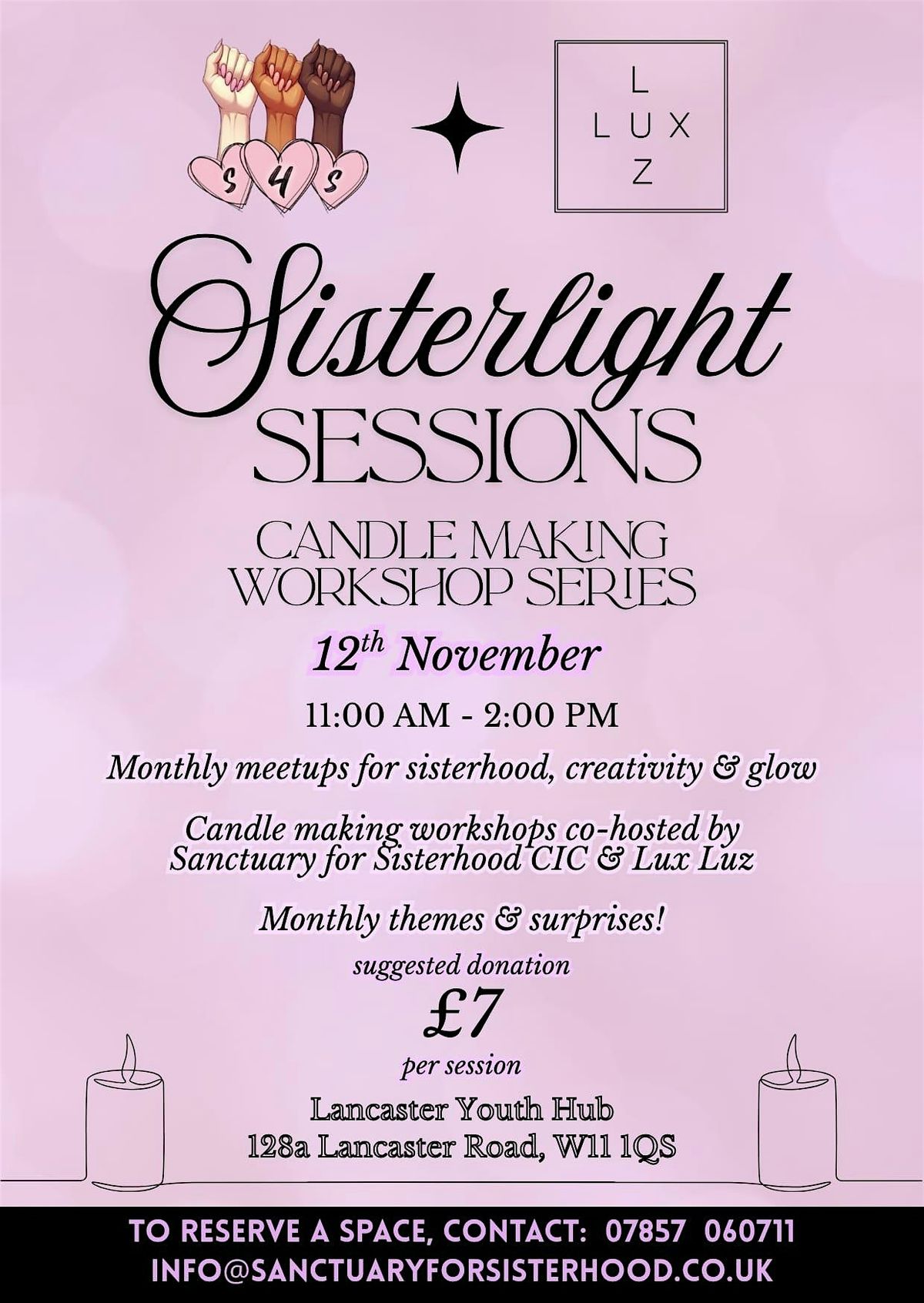Sisterlight sessions - candle making workshops