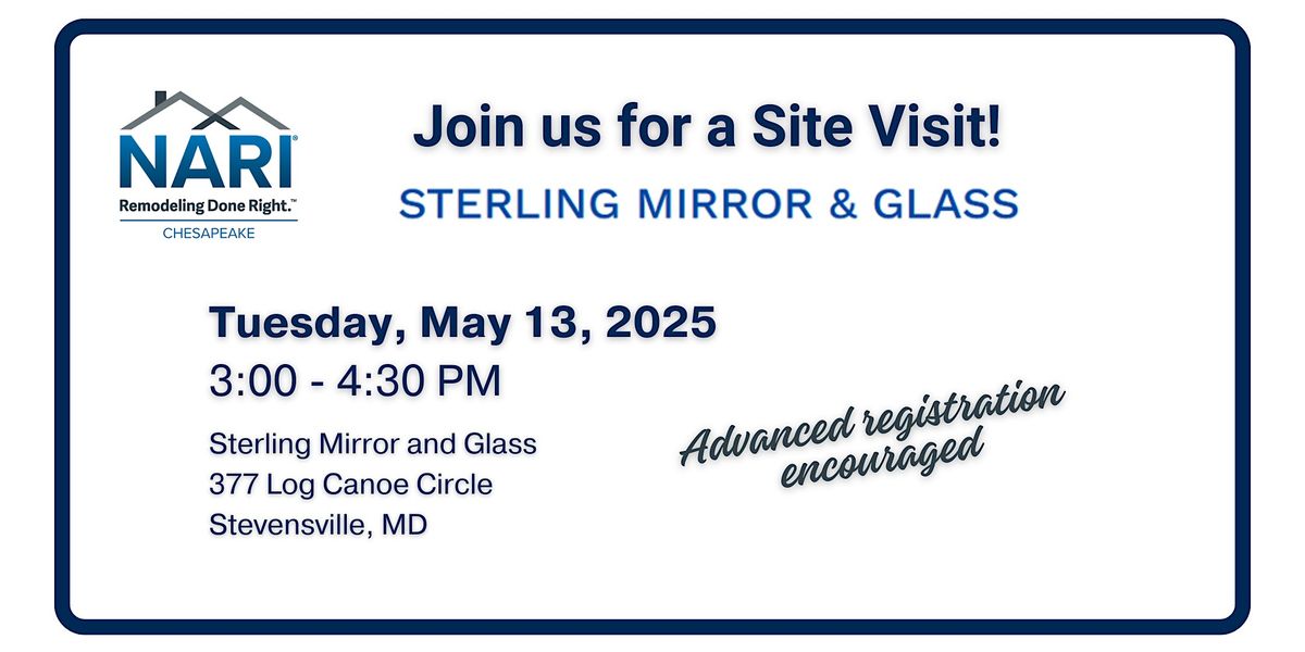 Site Visit at Sterling Mirror & Glass