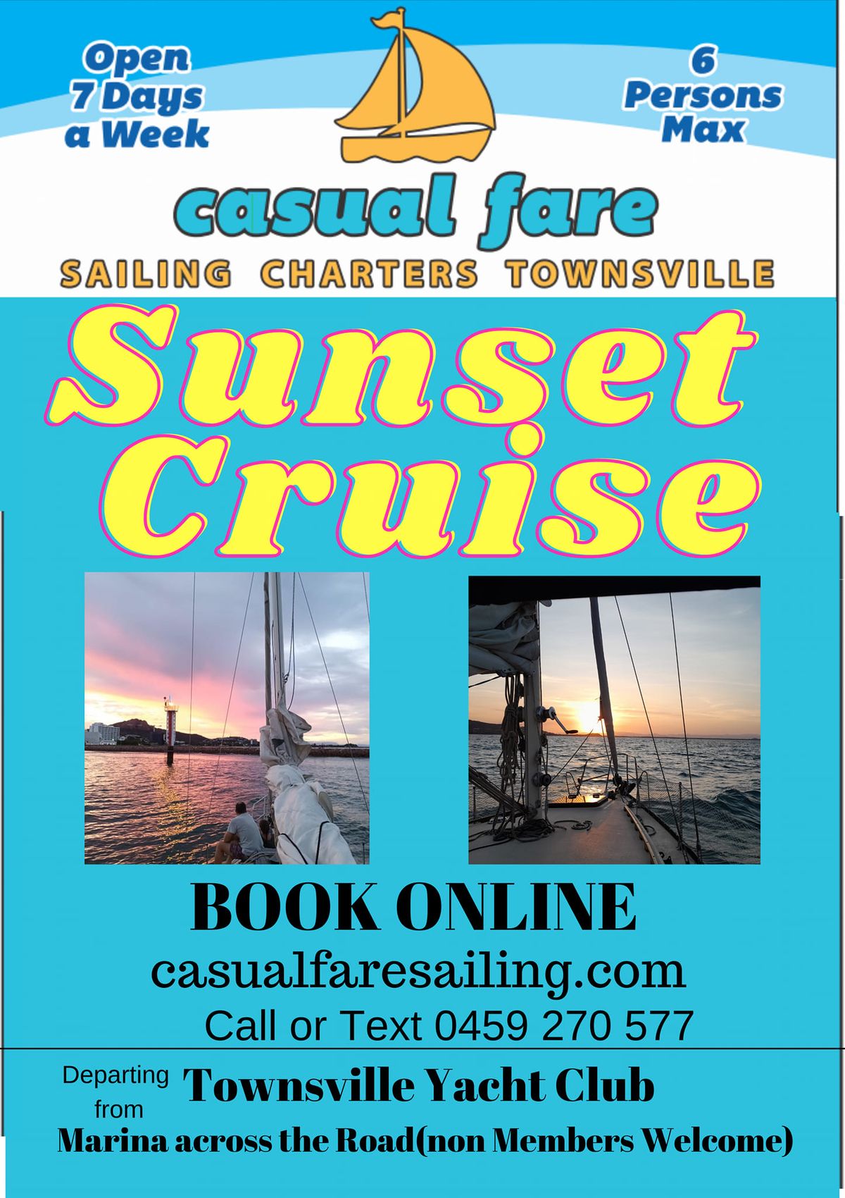 Sunset Sail Townsville City Departure Cruise