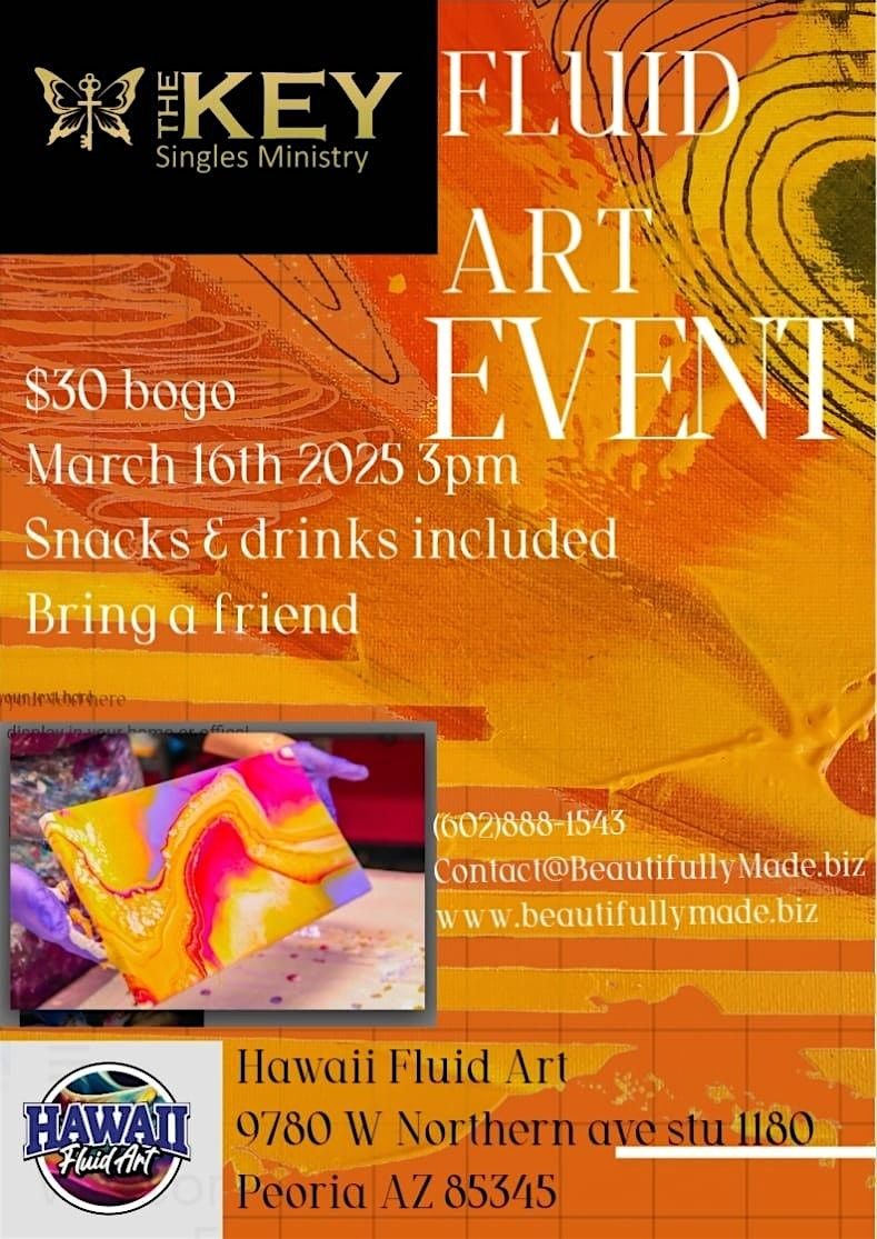 The Key Singles Ministry Fluid Art Event