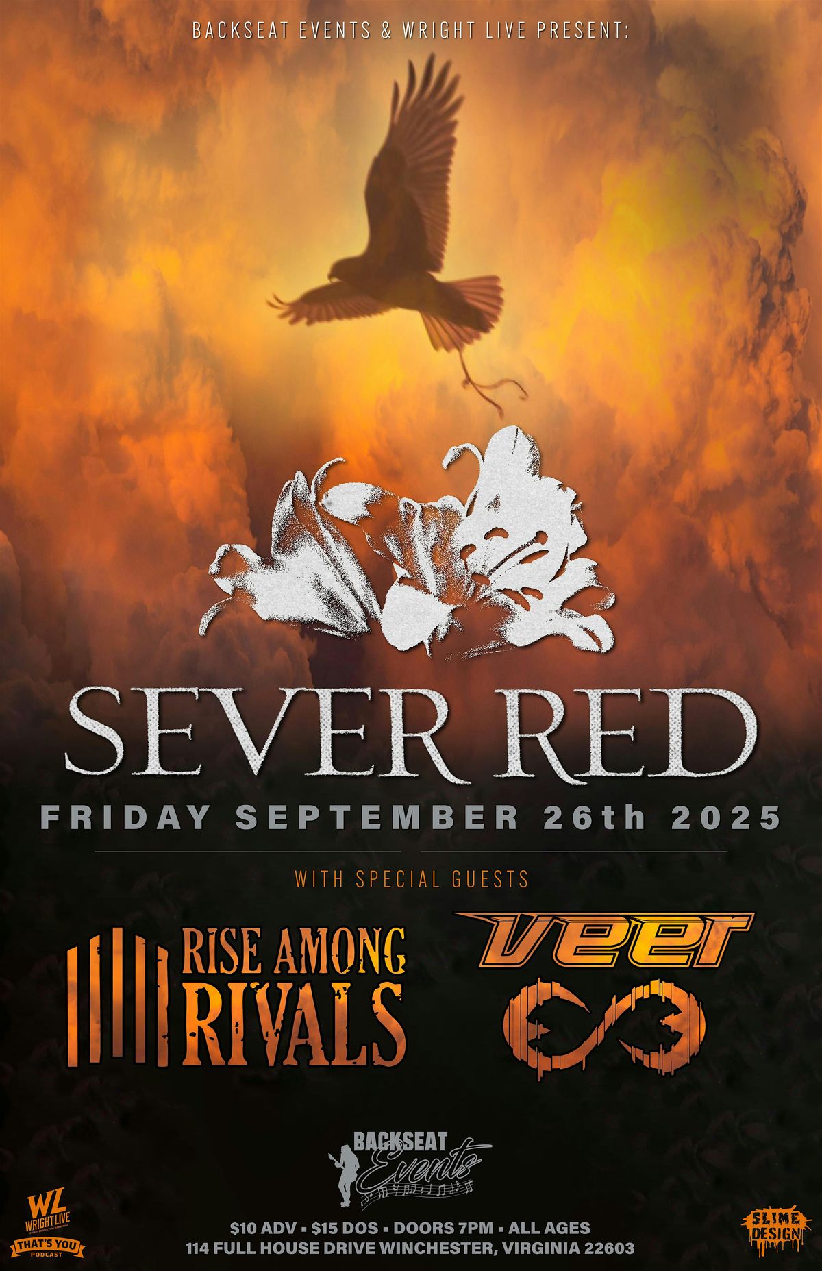 Wright Live presents: Sever Red, Rise Among Rivals, VEER