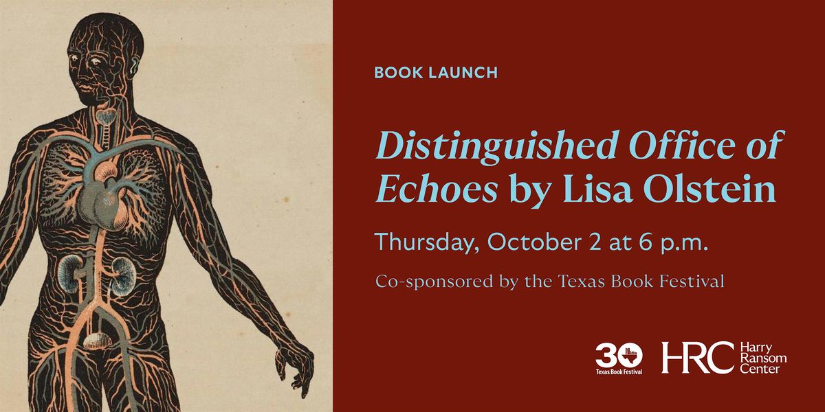 Book Launch: Distinguished Office of Echoes by Lisa Olstein
