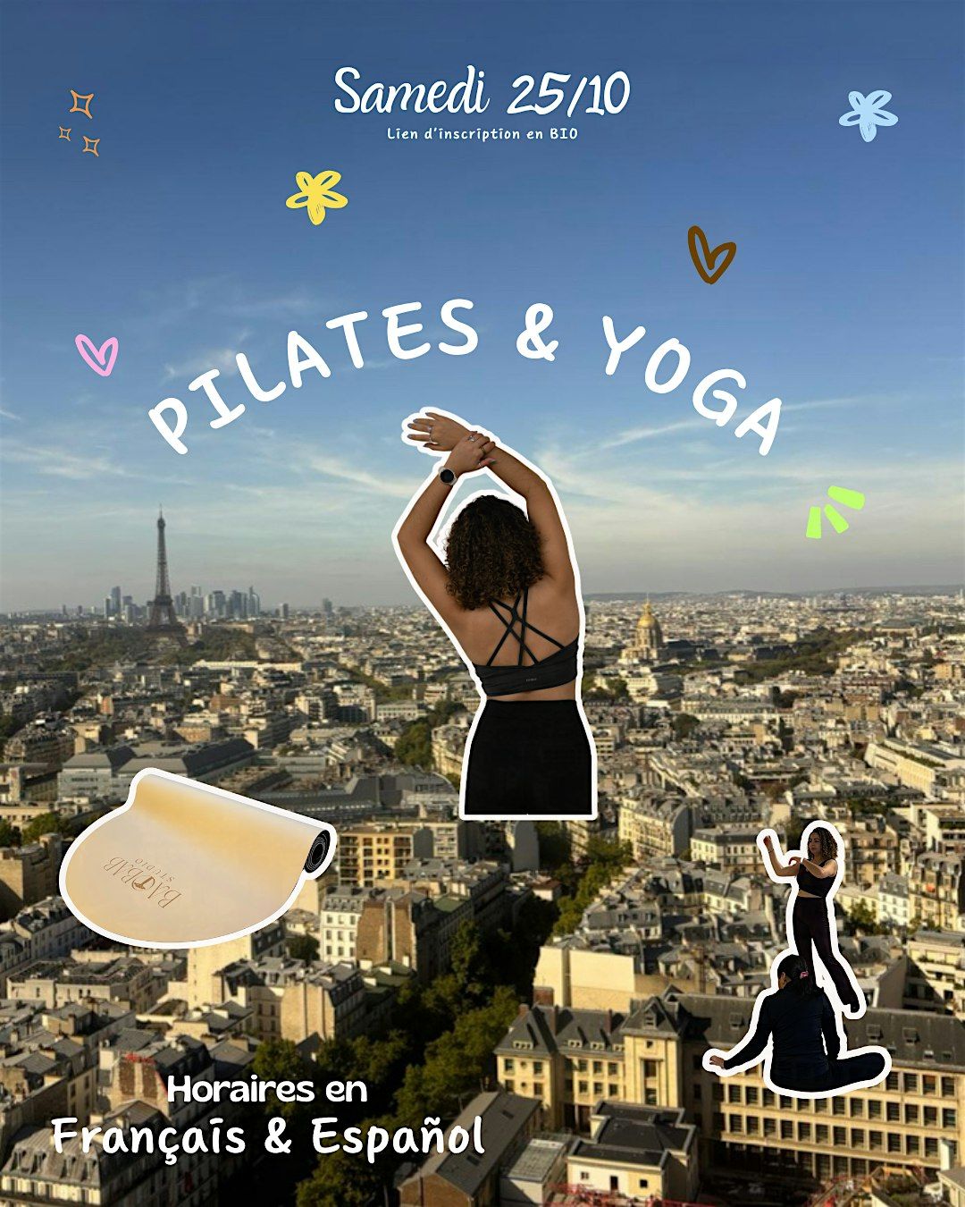 Cours de Yoga & Pilates vu sur Paris !
