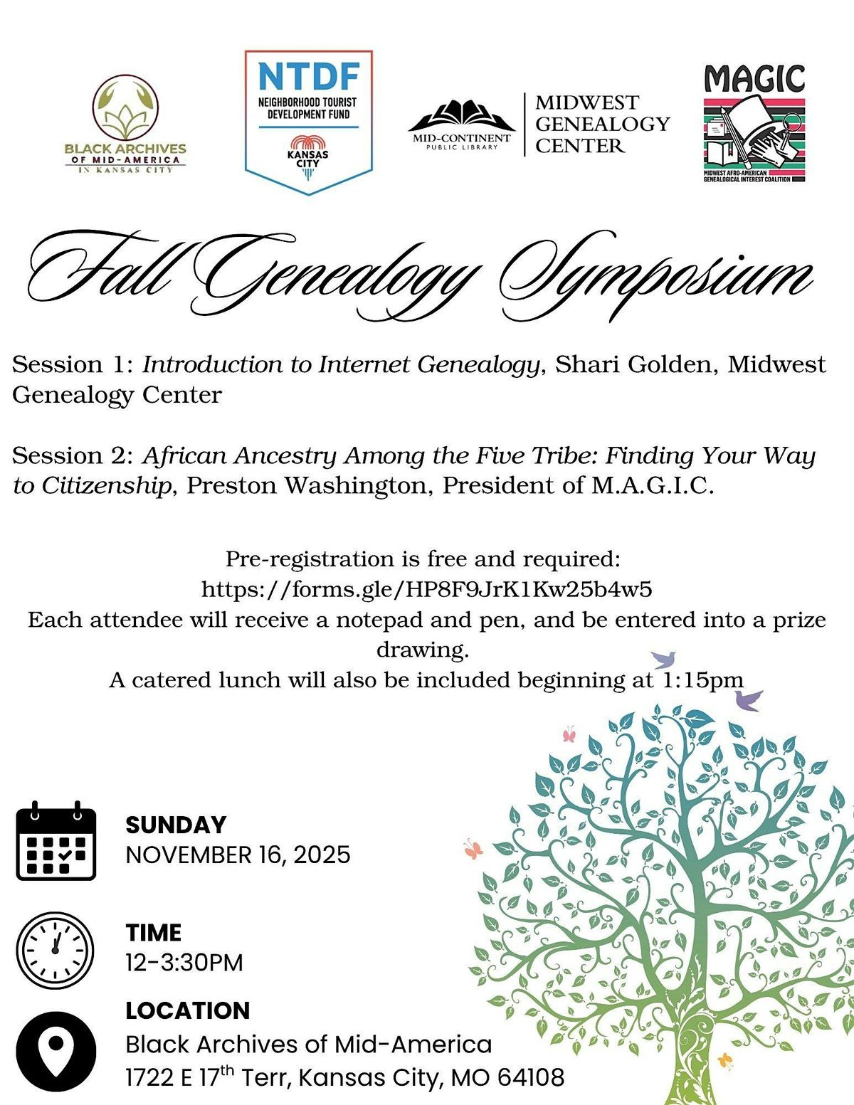 Fall Genealogy Symposium