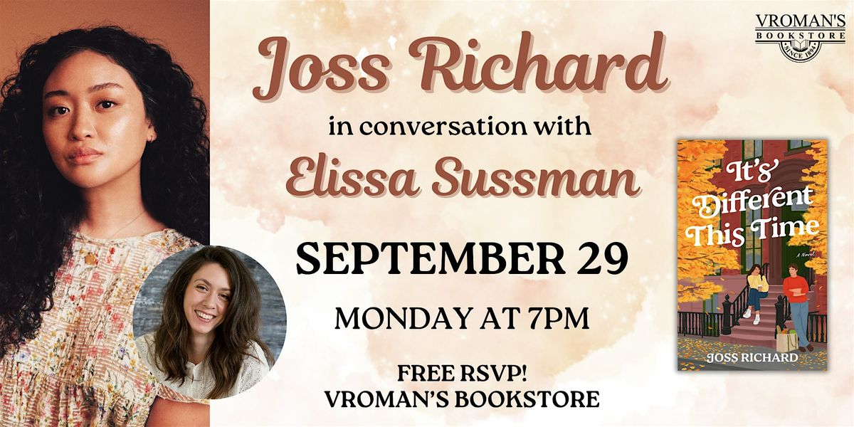 Joss Richard, with Elissa Sussman, presents It\u2019s Different This Time