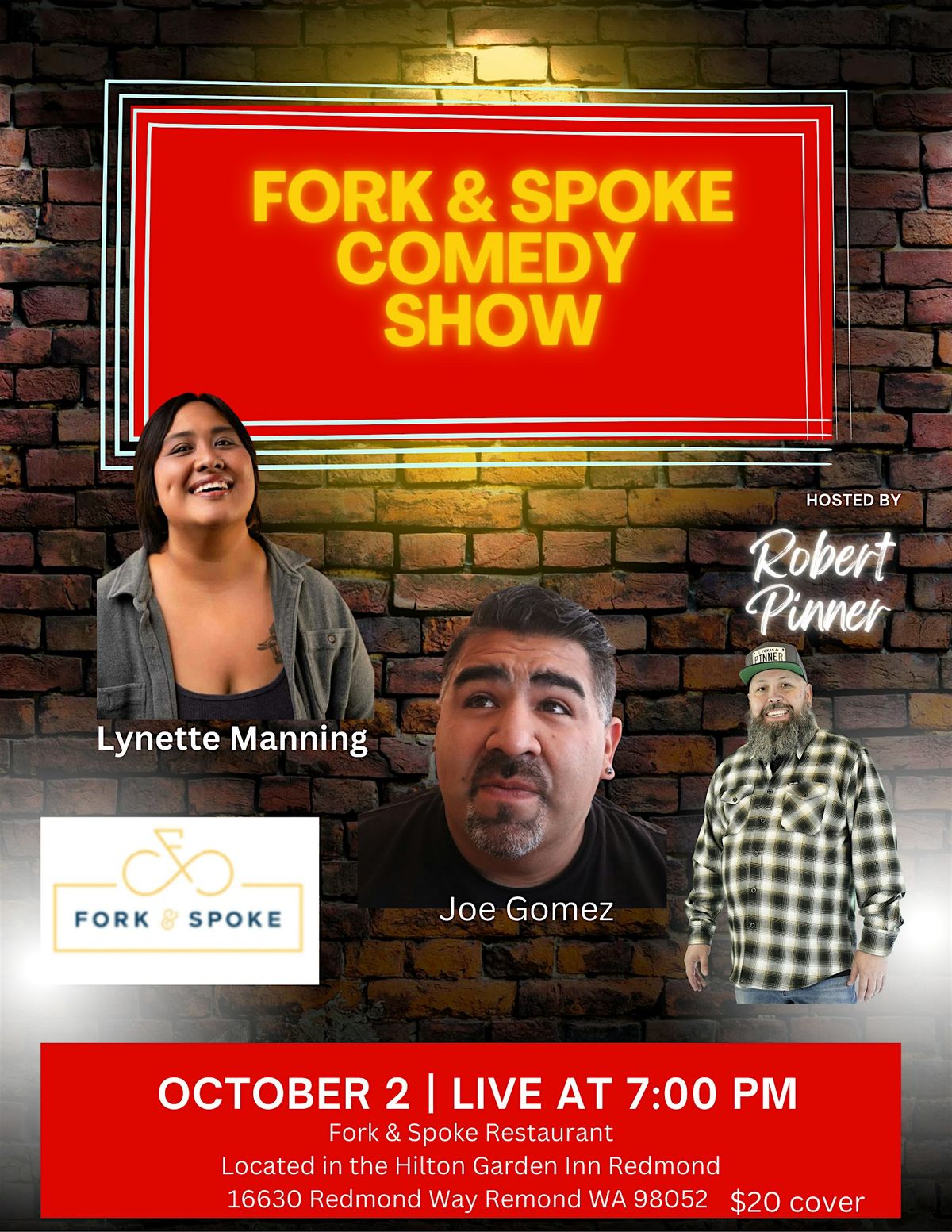 Fork & Spoke Comedy Show + Dinner
