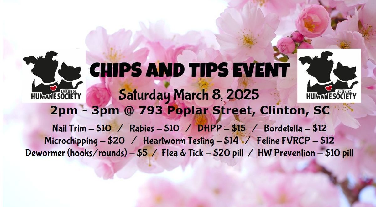 LCHS Chips & Tips March 8, 2025