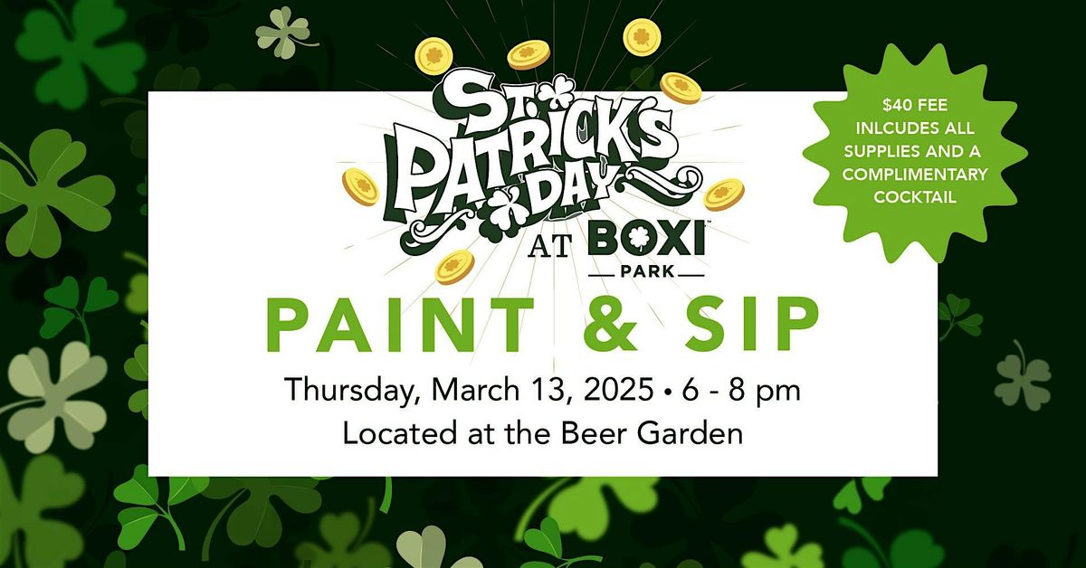 St. Patrick's Weekend Paint & Sip