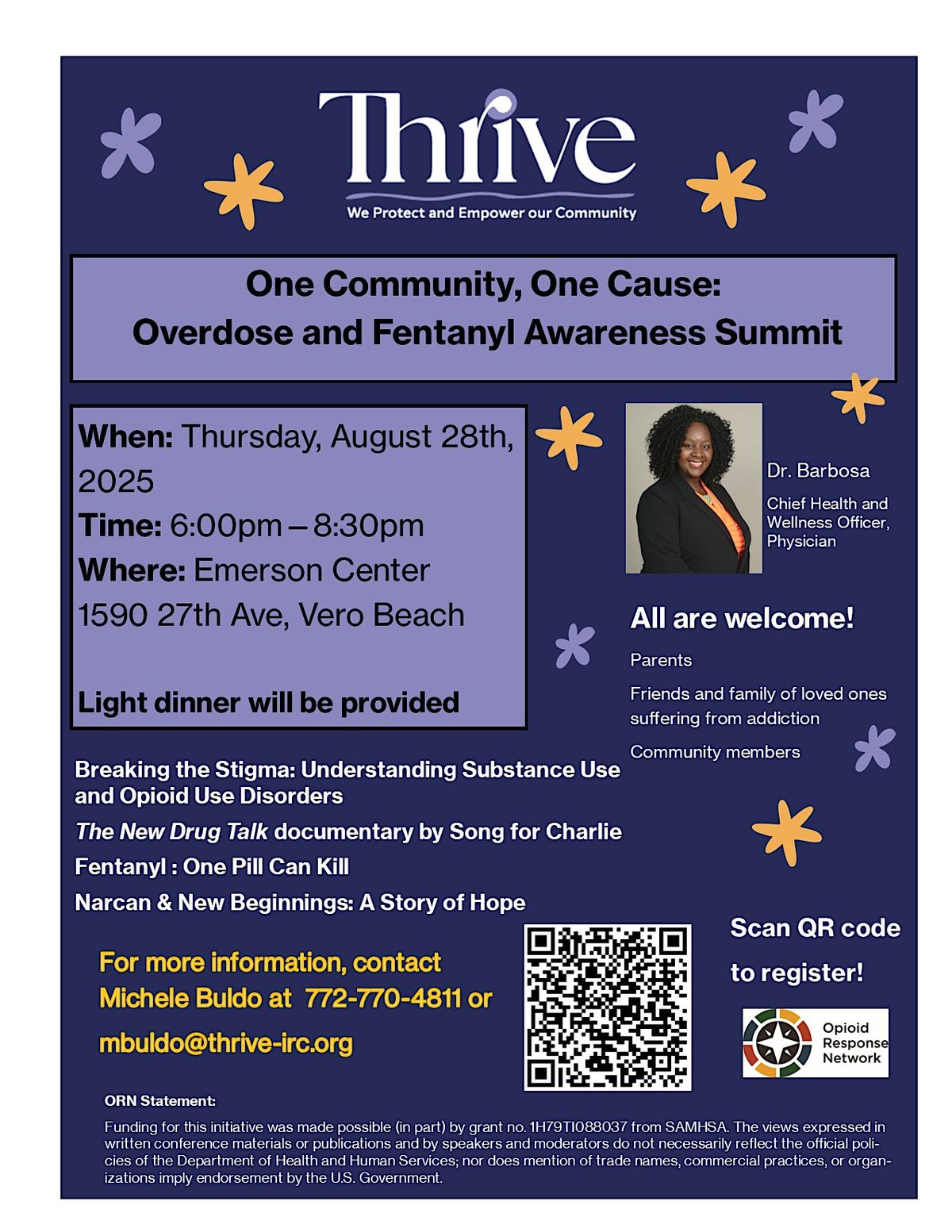 One Community, One Cause: Overdose and Fentanyl Awareness Summit
