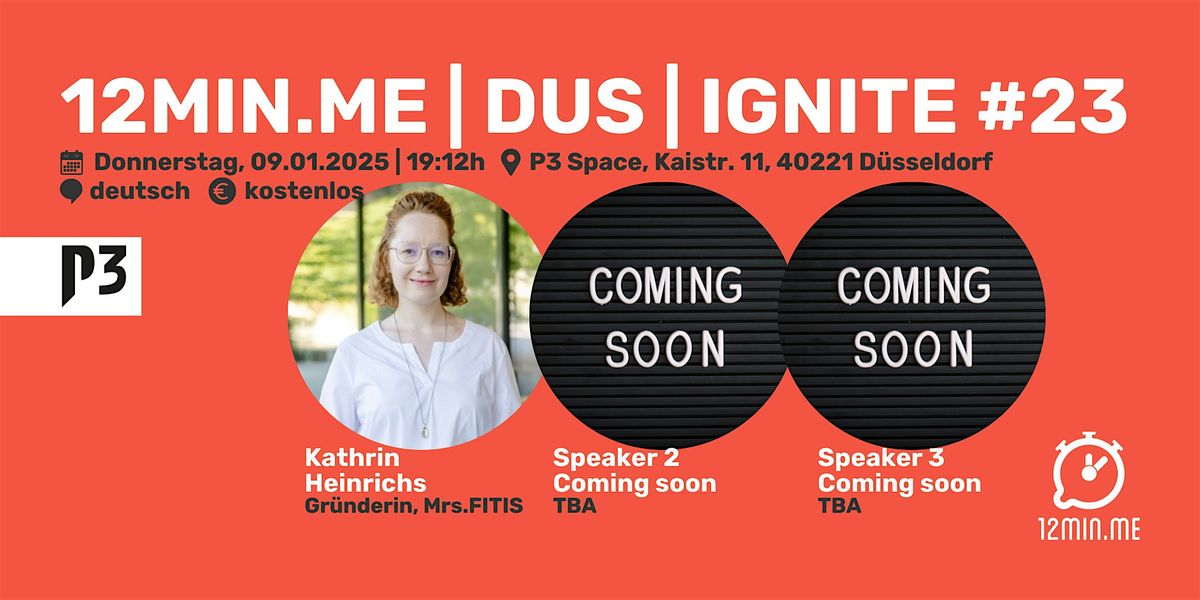 12MIN.ME | D\u00fcsseldorf | IGNITE #23 |\u00a0Talks & Networking