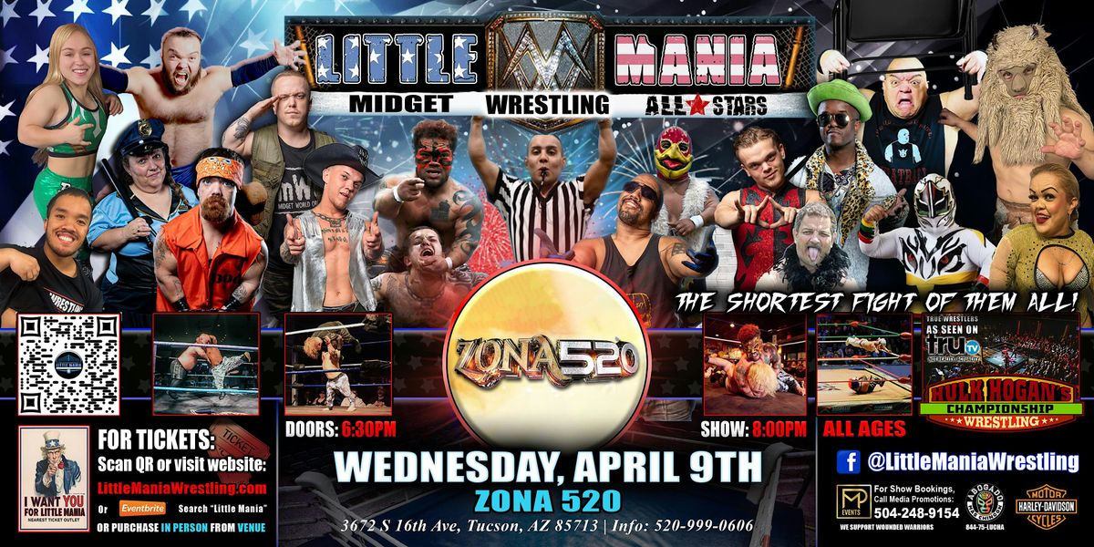 Tuscon, AZ - Little Mania Midget Wrestling @ Zona 520