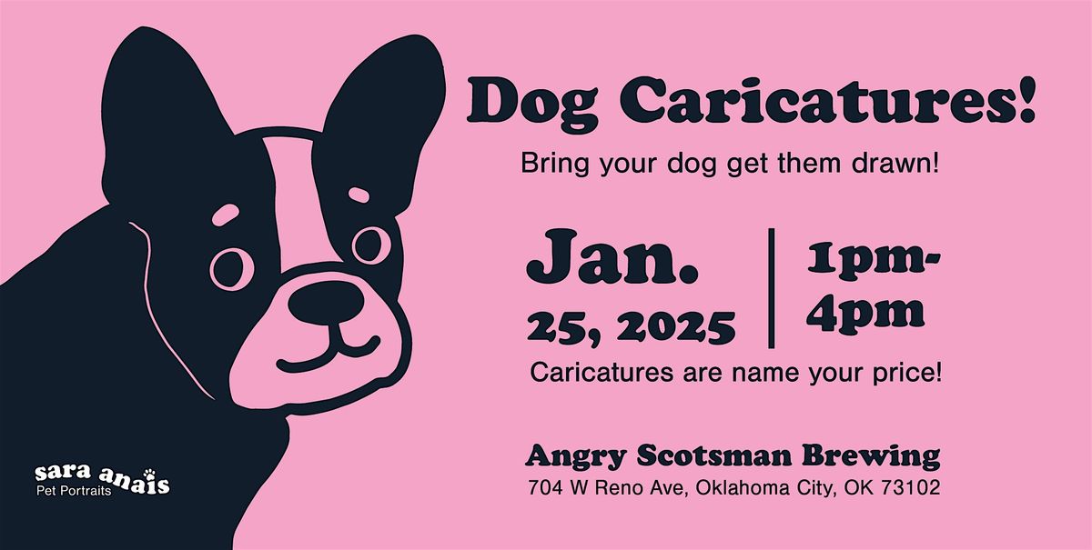 Dog Caricatures at Angry Scotsman Brewing