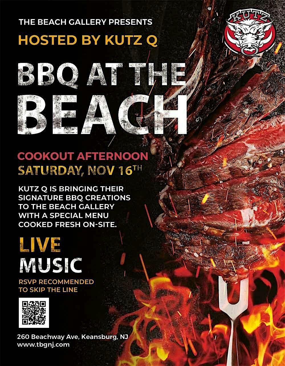 BBQ at the Beach: Hosted by Kutz Q BBQ