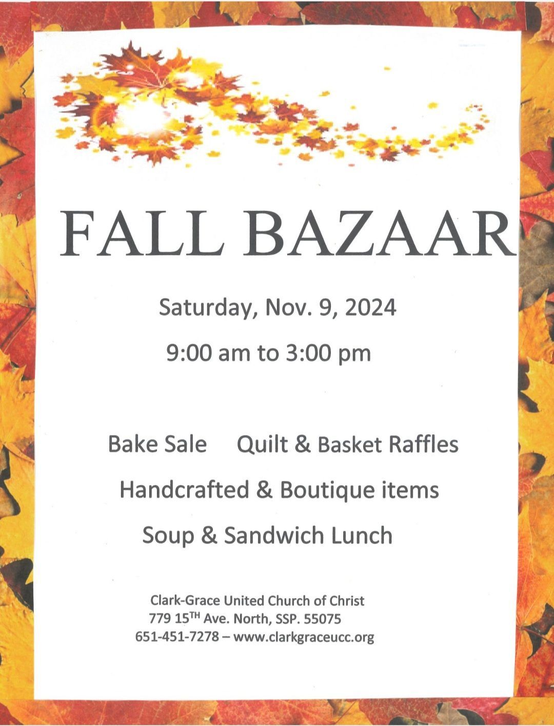 Fall Bazaar Sale