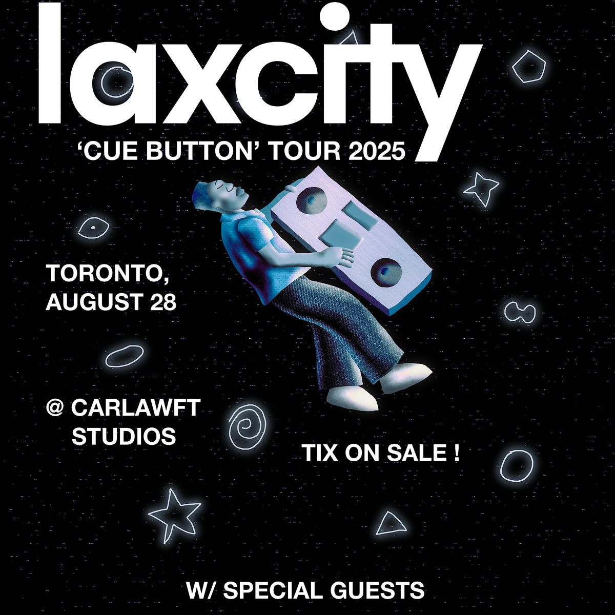 Laxcity live in Toronto (@ Carlawft Studios) - 'cue button' tour 2025