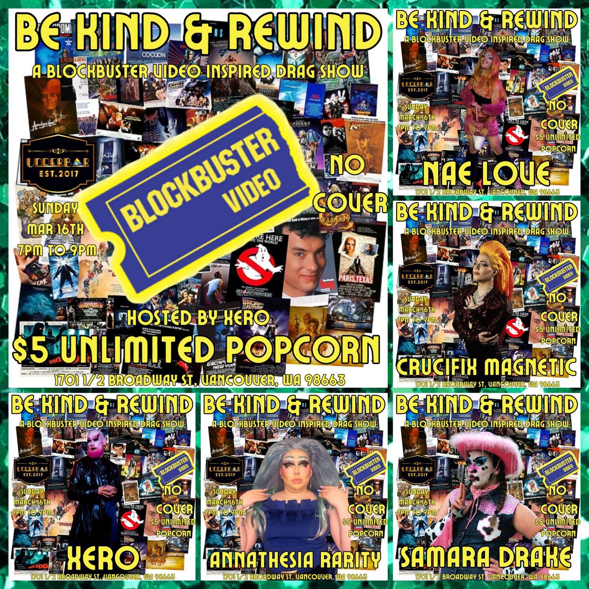 "Be Kind & Rewind" A Blockbuster Inspired Drag Show Mar 2025