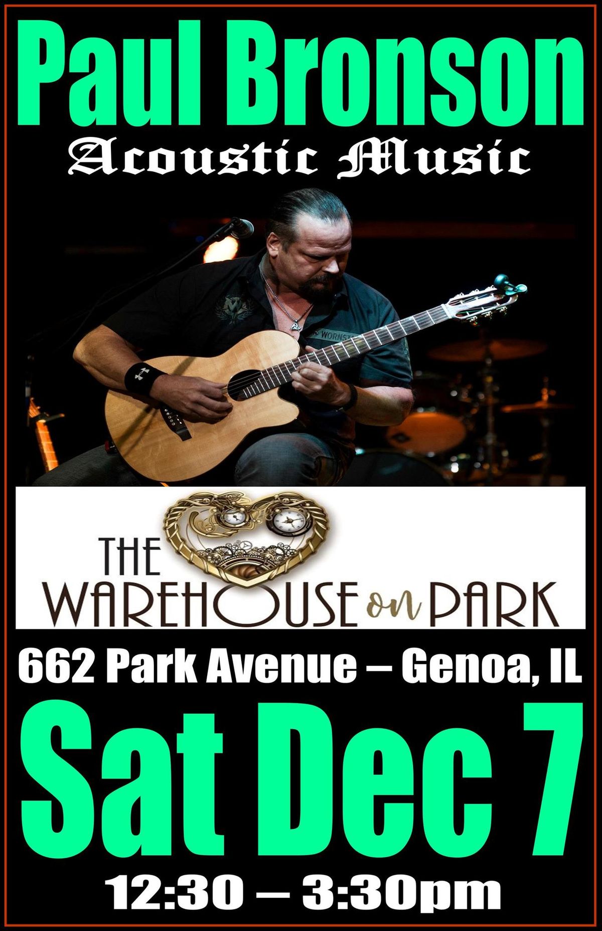 Paul Bronson Acoustic Music @ The Warehouse on Park - Genoa, IL - Saturday, December 7th