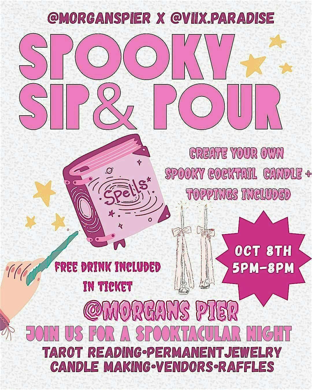 Spooky Sip & Pour : Candle Making @Morgans Pier