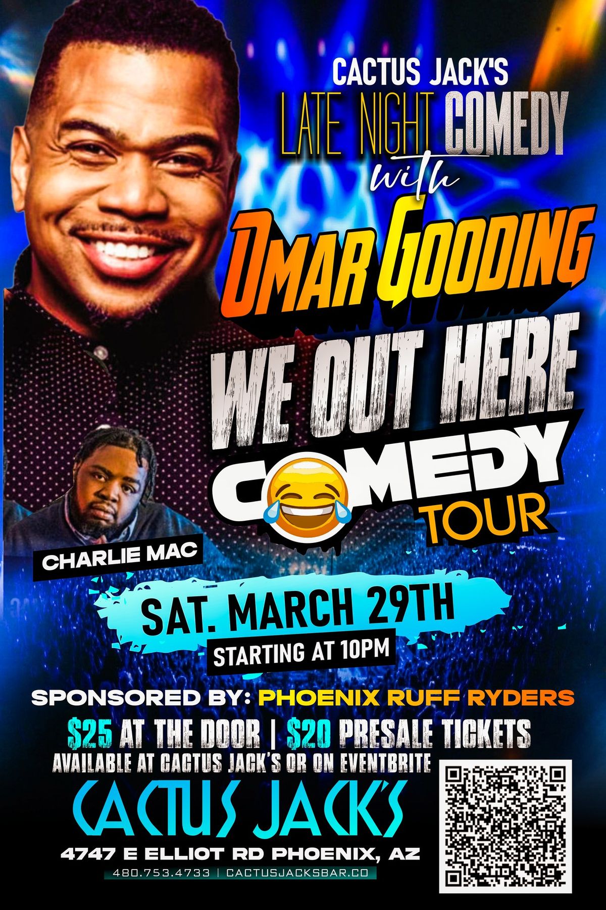 Omar Gooding brings his Comedy Tour\ud83e\udd23WE OUT HERE!! to Cactus Jack\u2019s!!