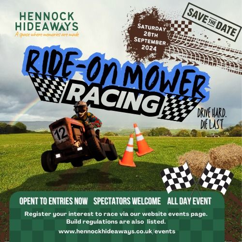 Mower Mahem - Ride-On Mower Racing at Hennock Hideaways