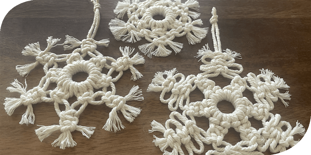 Macram\u00e9 Snowflake Ornament Workshop