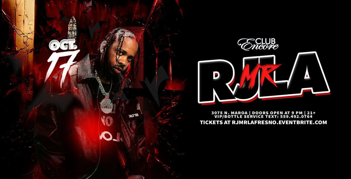 CLUB ENCORE PRESENTS: RJMRLA LIVE! 21& OVER
