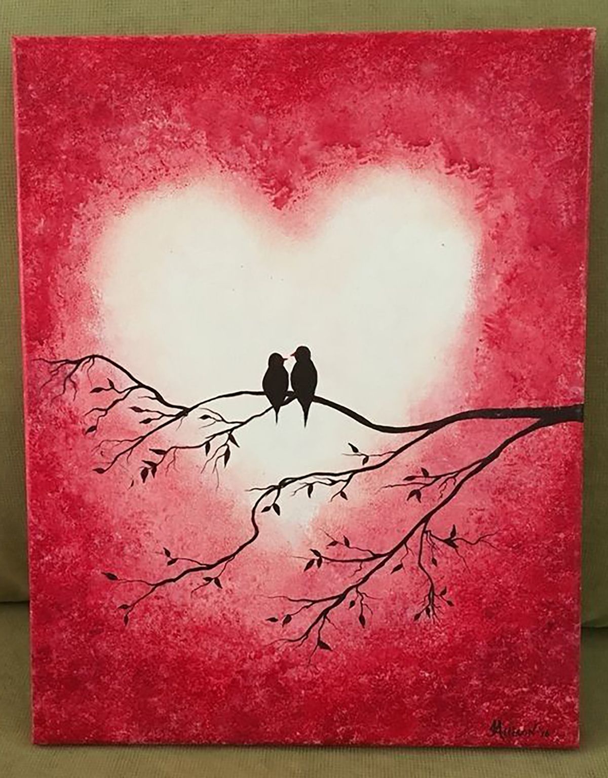 Love Birds Paint Night at Cherry Road Winery