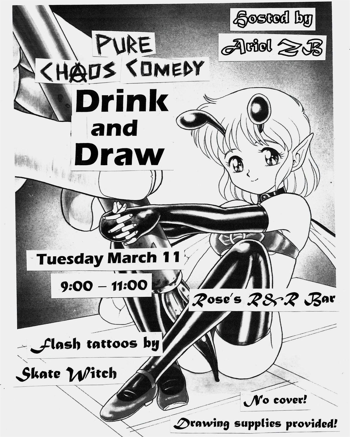 Drink and Draw at Rose's R&R Bar - No cover!