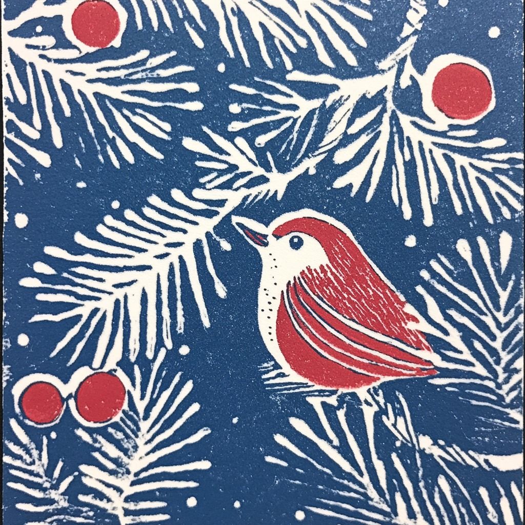 \u200bBlock Printing Holiday Cards Workshop