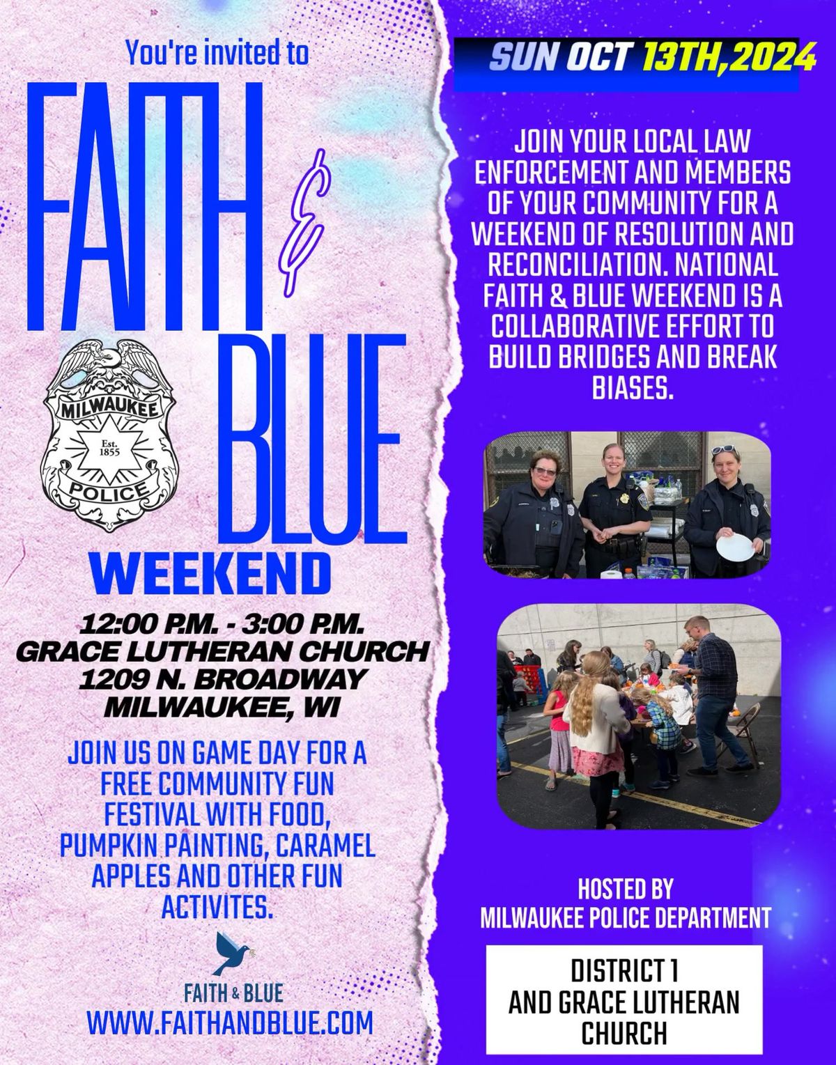 District One - Faith & Blue Event