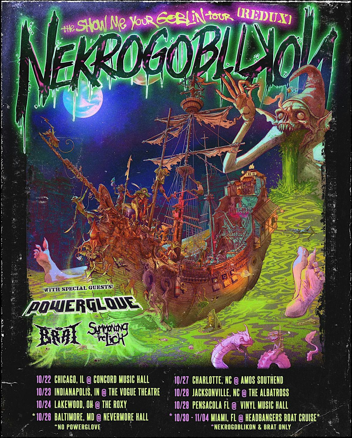 NEKROGOBLIKON -SHOW ME YOUR GOBLIN TOUR-M&G TICKETLESS UPGRADE-CHARLOTTE NC