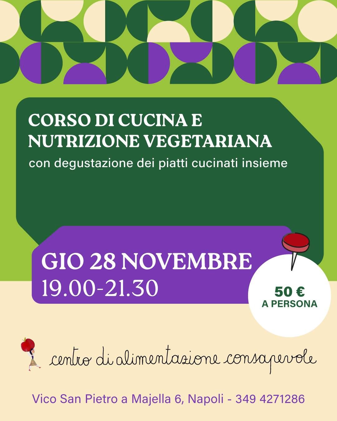 Lezione di cucina e nutrizione vegetariana