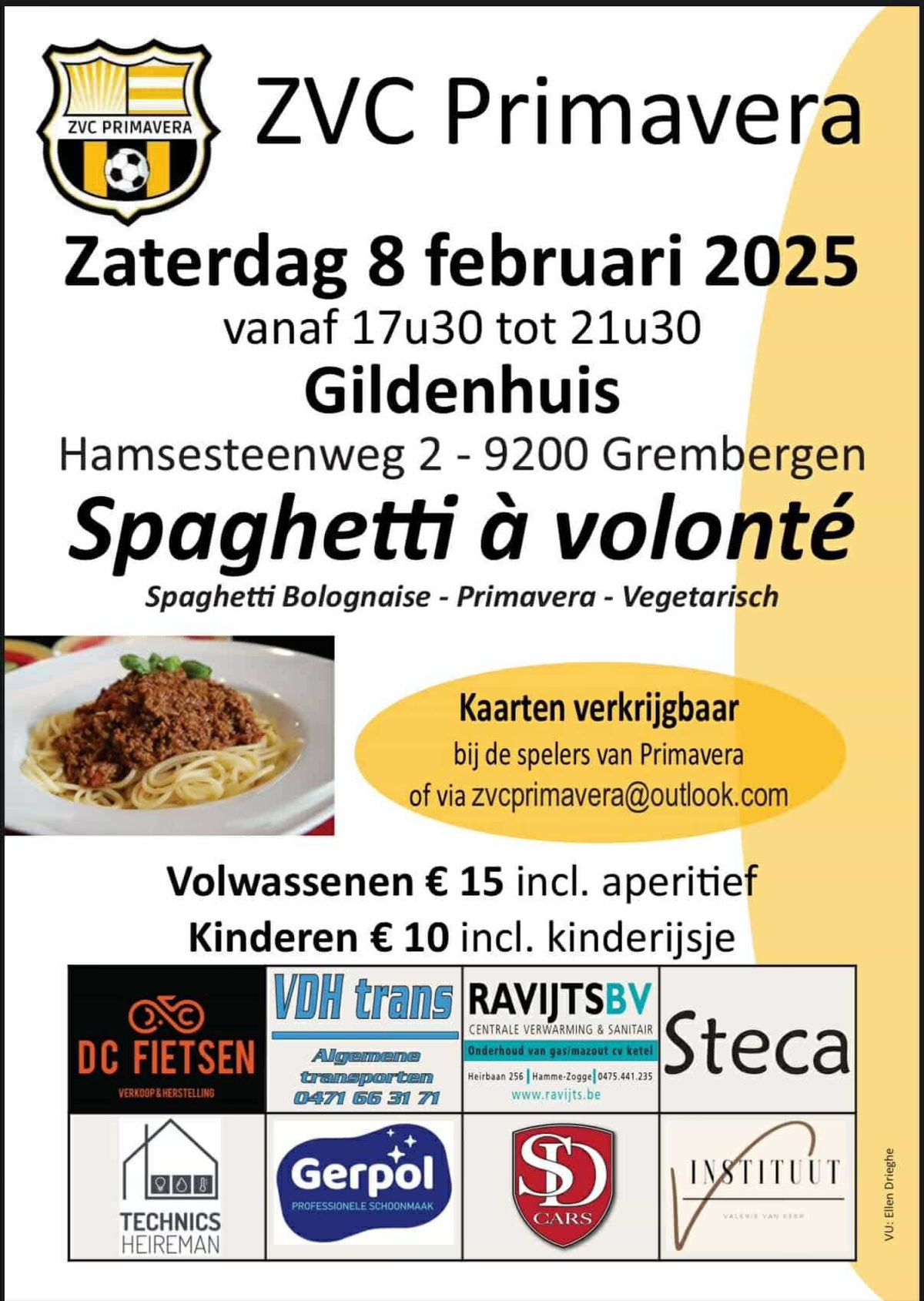 Spaghettifestijn ZVC Primavera 2025