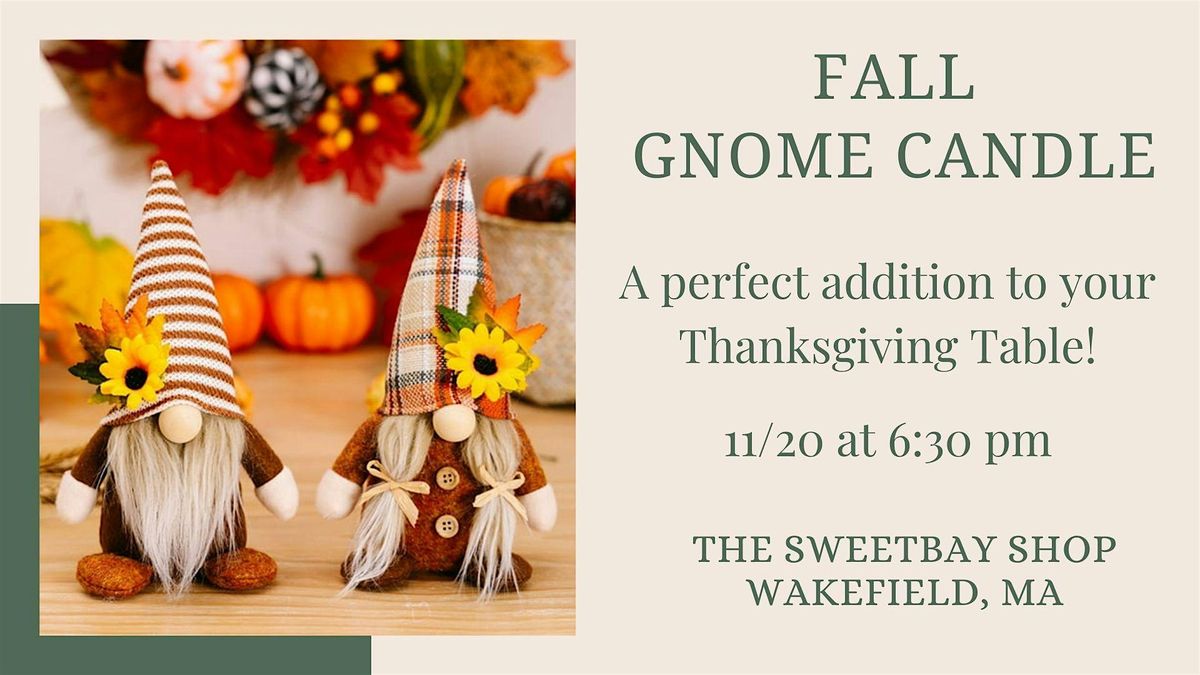 Fall Gnome Mason Jar Candle