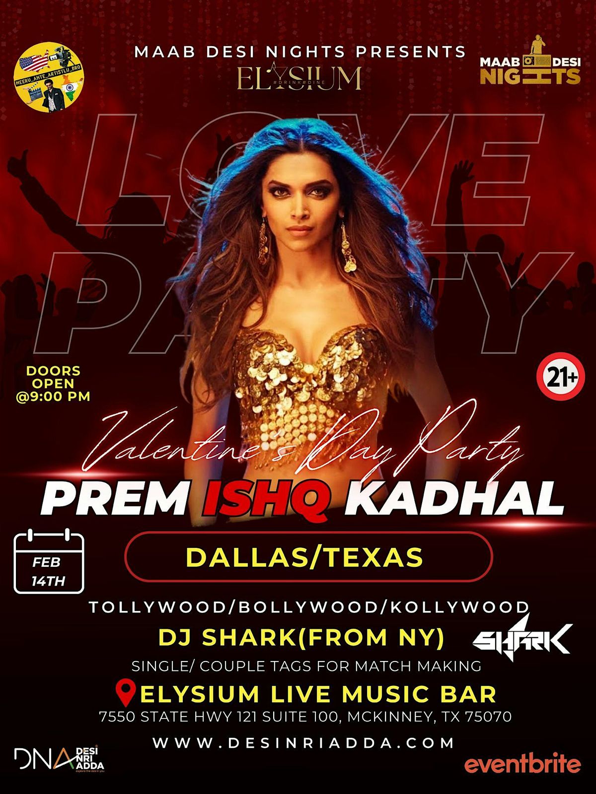 PREMA ISHQ KADHAL Valentine's Day Party-DALLAS