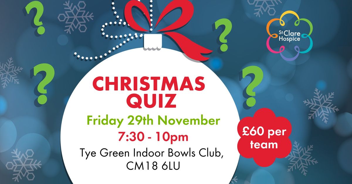 St Clare Christmas Quiz - Tye Green