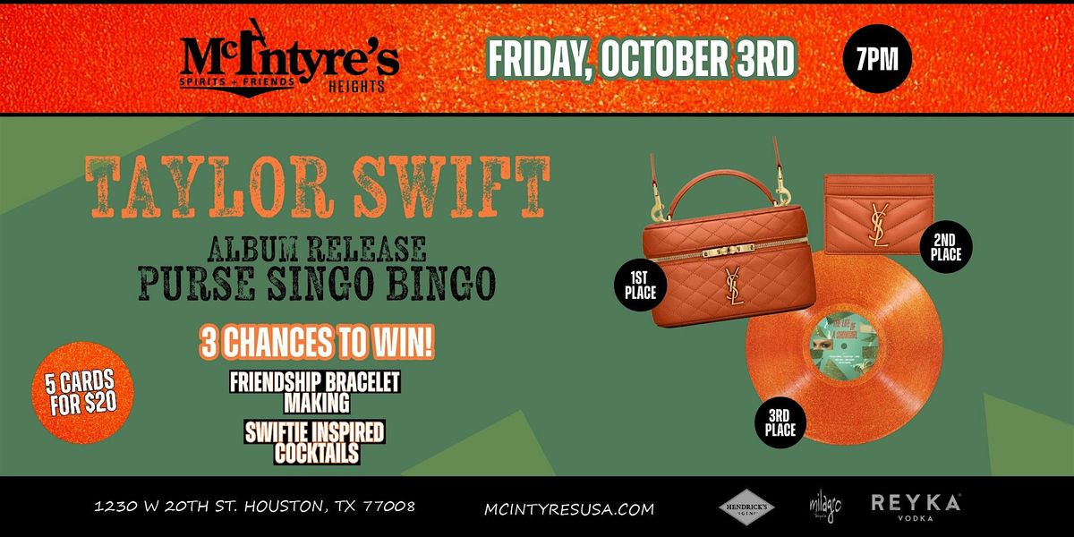 Swiftie Singo Bingo ~YSL PURSE GRAND PRIZE~