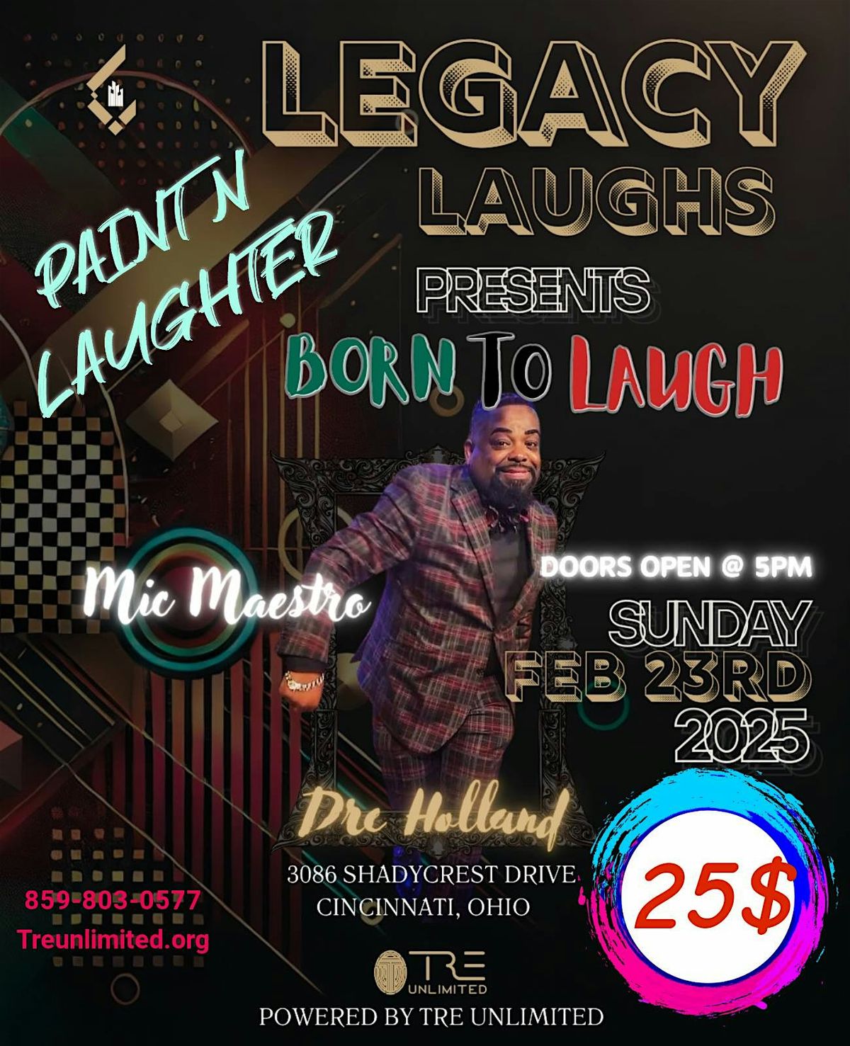 PAINT N LAUGHTER COMEDY PAINT N SIP