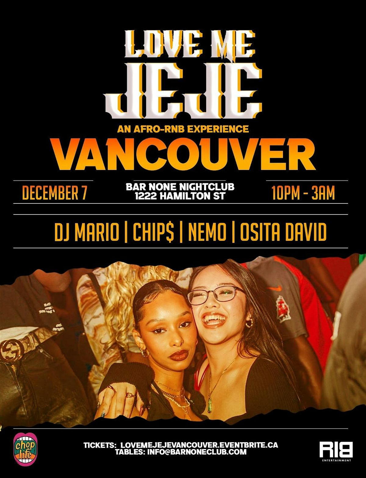 LOVE ME JEJE: AN AFRO-RNB EXPERIENCE VANCOUVER