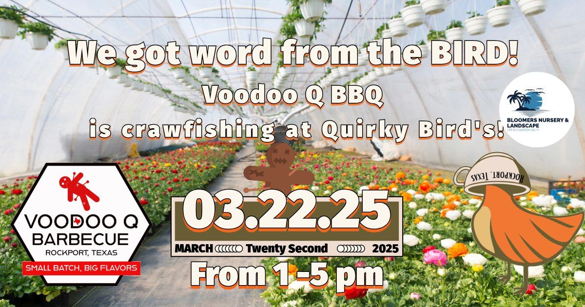 \ud83d\udd25 Voodoo Q BBQ Crawfish Boil at Quirky Birds Coffee Shop! \ud83e\udd9e\u2615