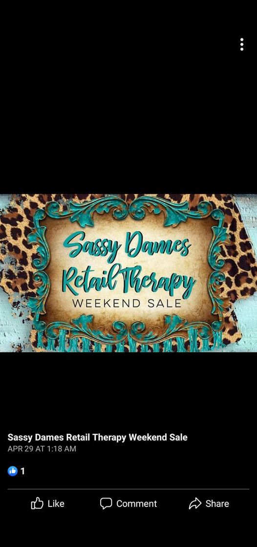 Sassy Dames Retail Therapy Weekend Sale