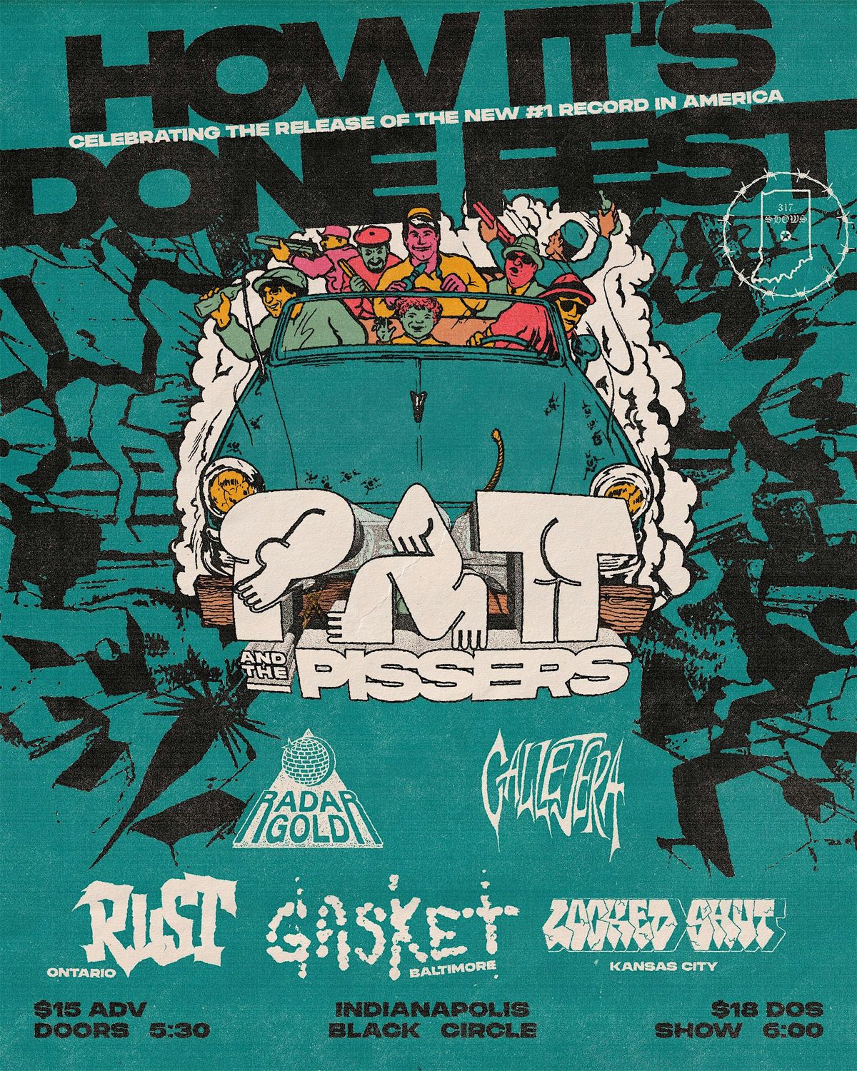 PAT & THE PISSERS RELEASE SHOW! w\/ Locked Shut, Rust, Gasket + MORE