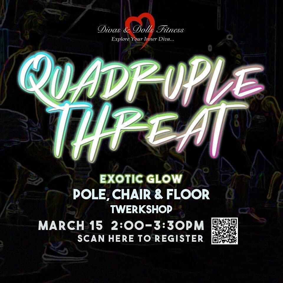 Glow Quadruple Threat: Pole, Chair, Twerk & Floor Work