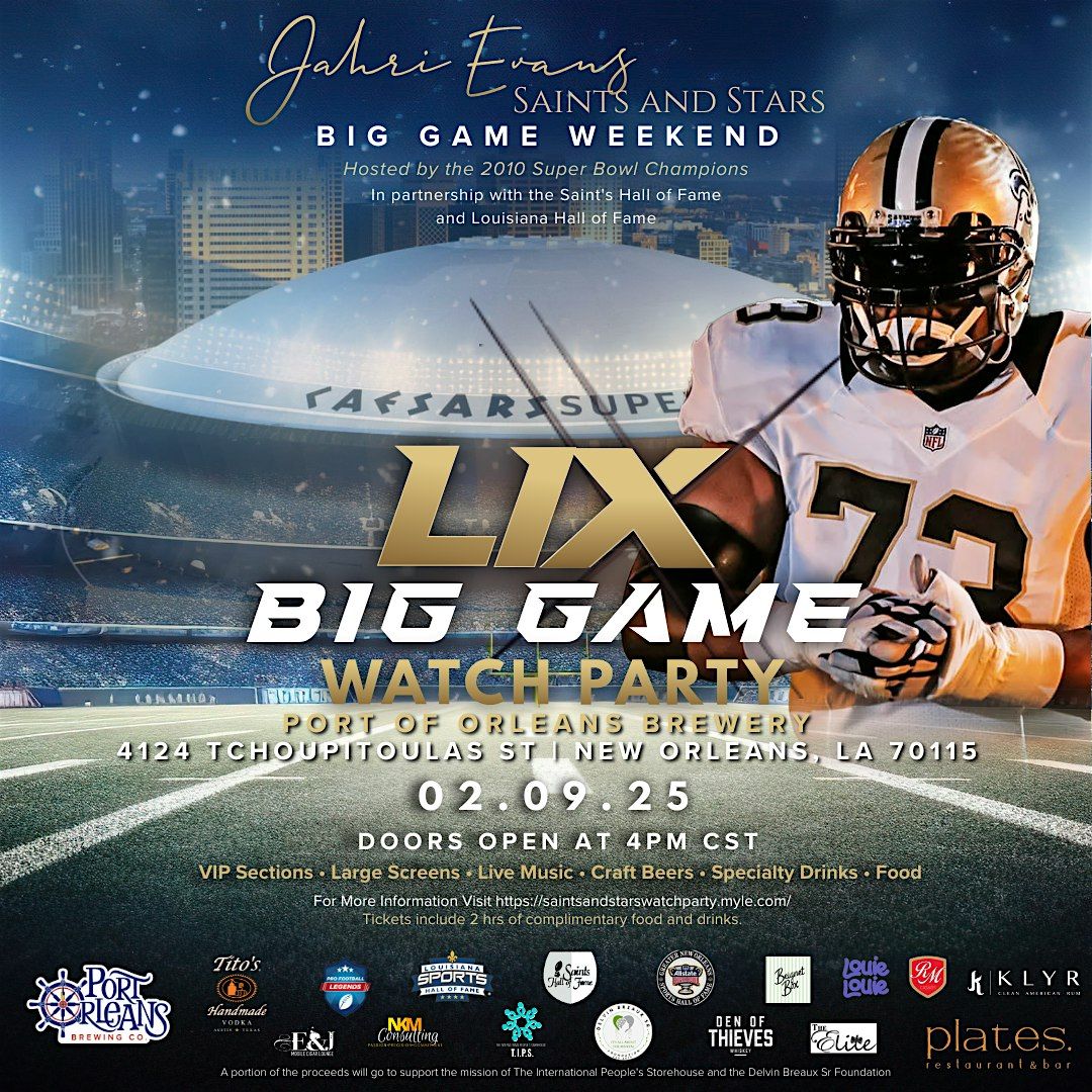 SAINTS AND STARS WATCH PARTY & TAILGATE