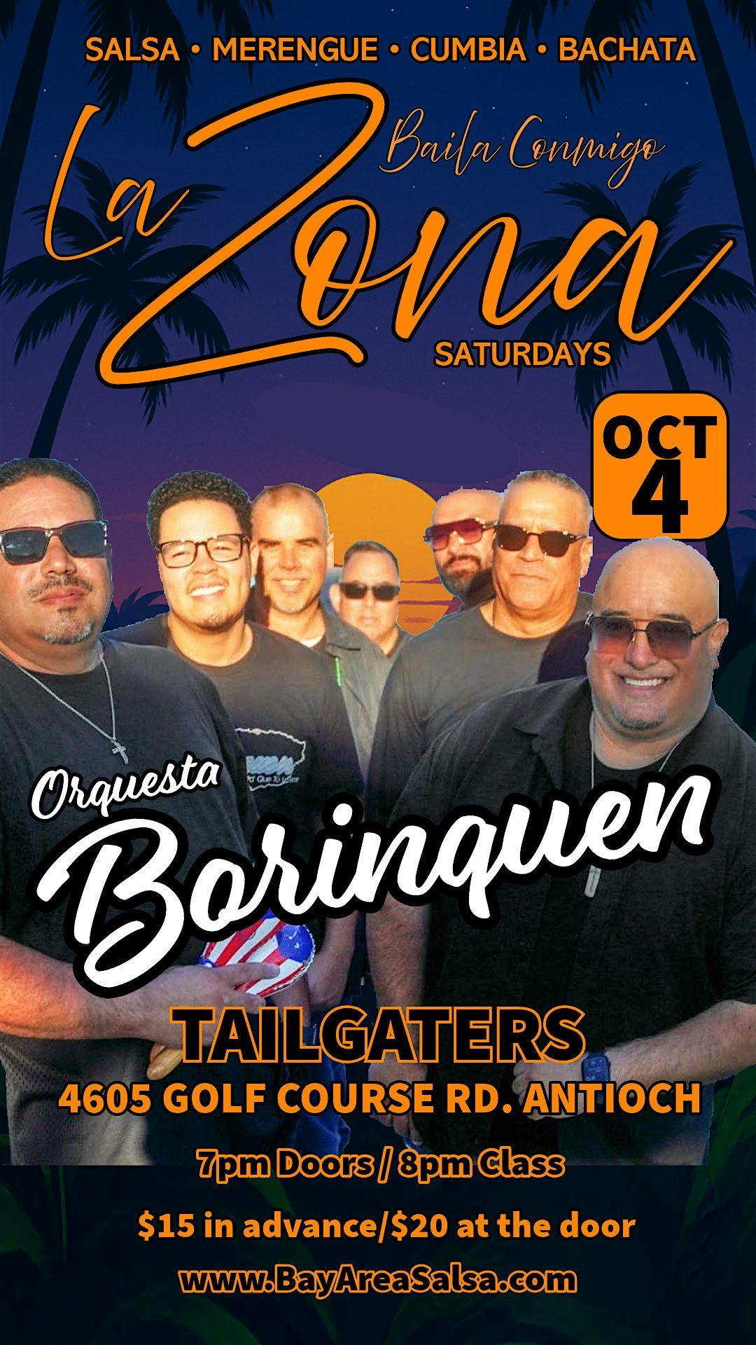 Bill Ortega Jr & Orq Borinquen at Tailgaters Antioch for La Zona