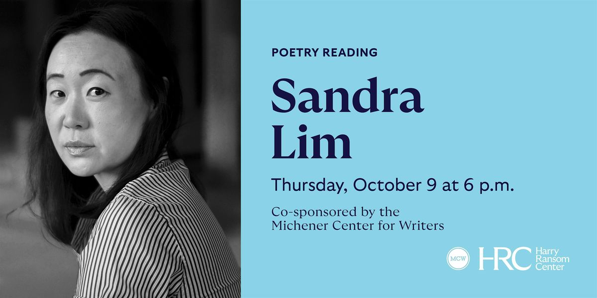 Poetry Reading: Sandra Lim